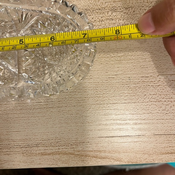 Vintage crystal brilliance cut glass celery dish with saw tooth edge - Picture 7 of 8